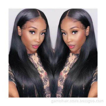 Best sellers Straight Human Hair Hd Full Lace Frontal Closure Wig Raw Brazilian Virgin Natural Hair Glueless Lace Front Wig